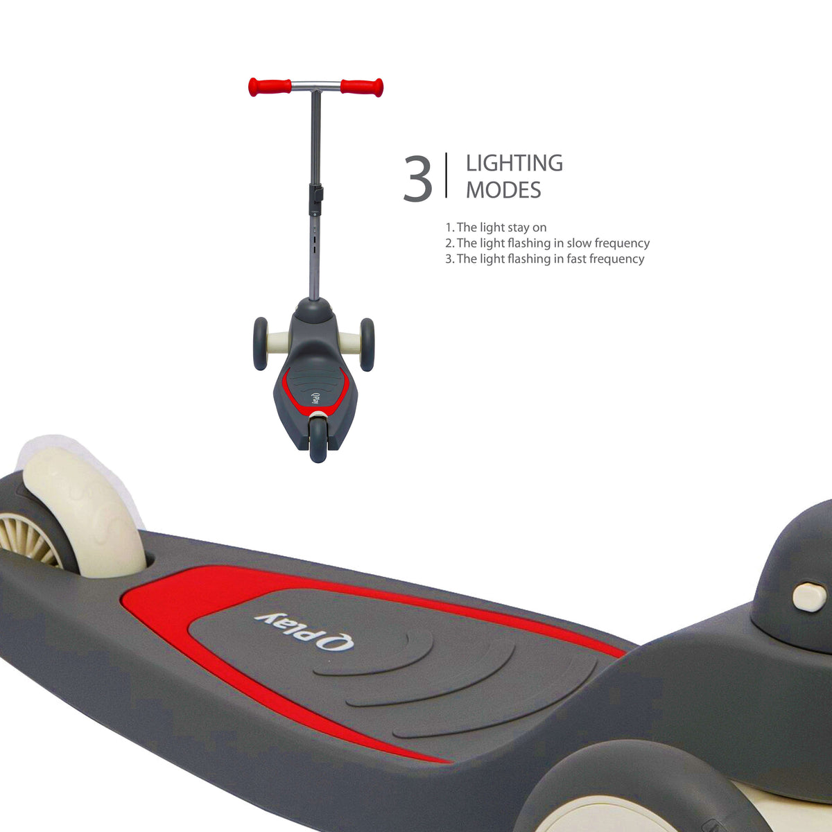 QPlay Mika LED Scooter – Red – view 8