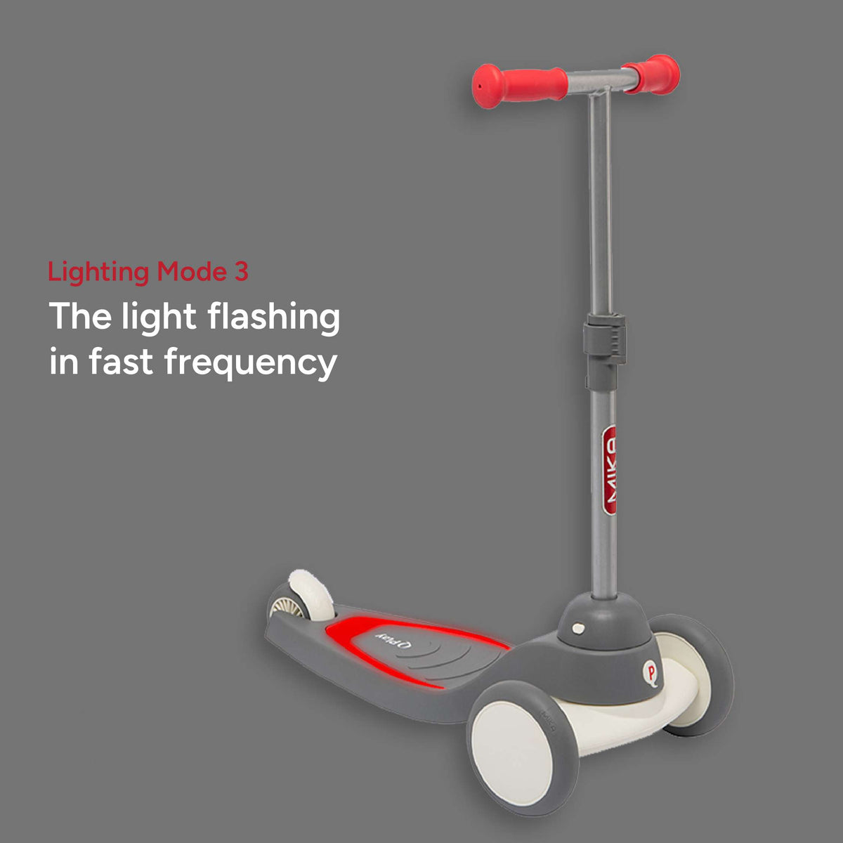 QPlay Mika LED Scooter – Red – view 11