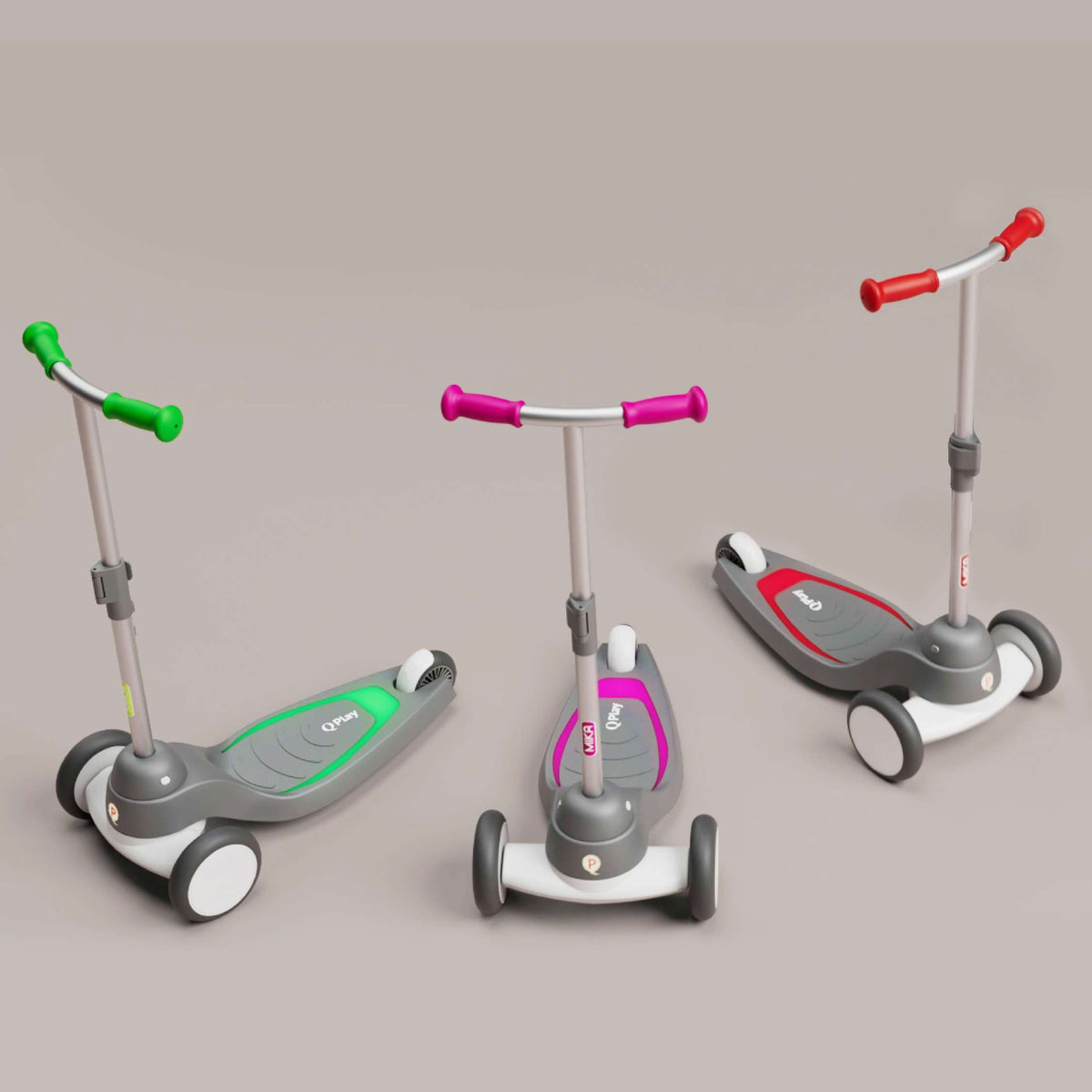 QPlay Mika LED Scooter – Red – view 4