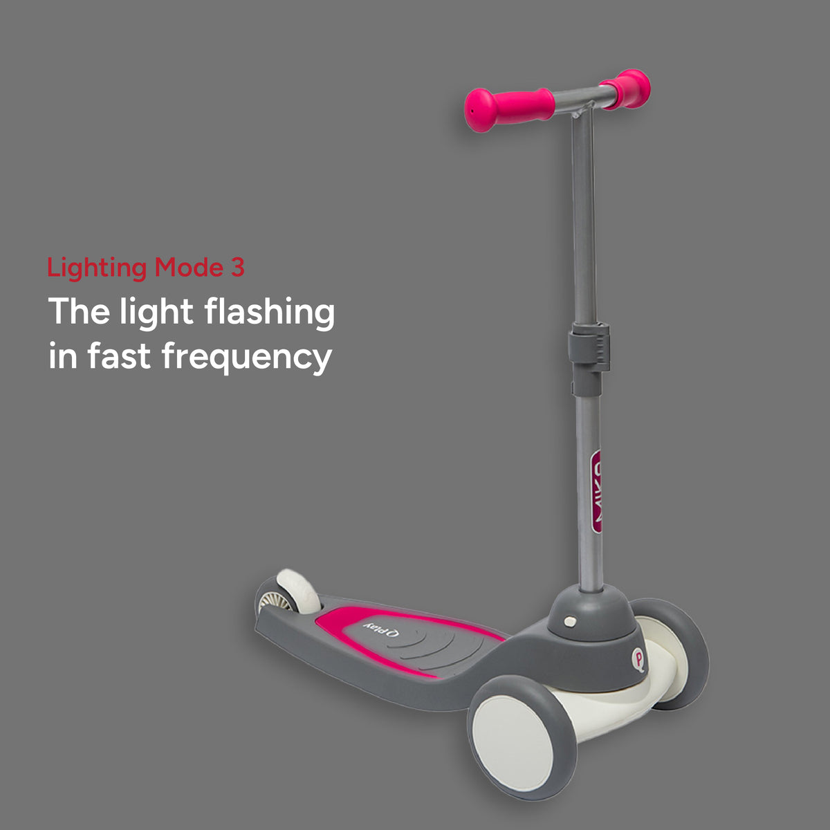 QPlay Mika LED Scooter – Rose – view 5