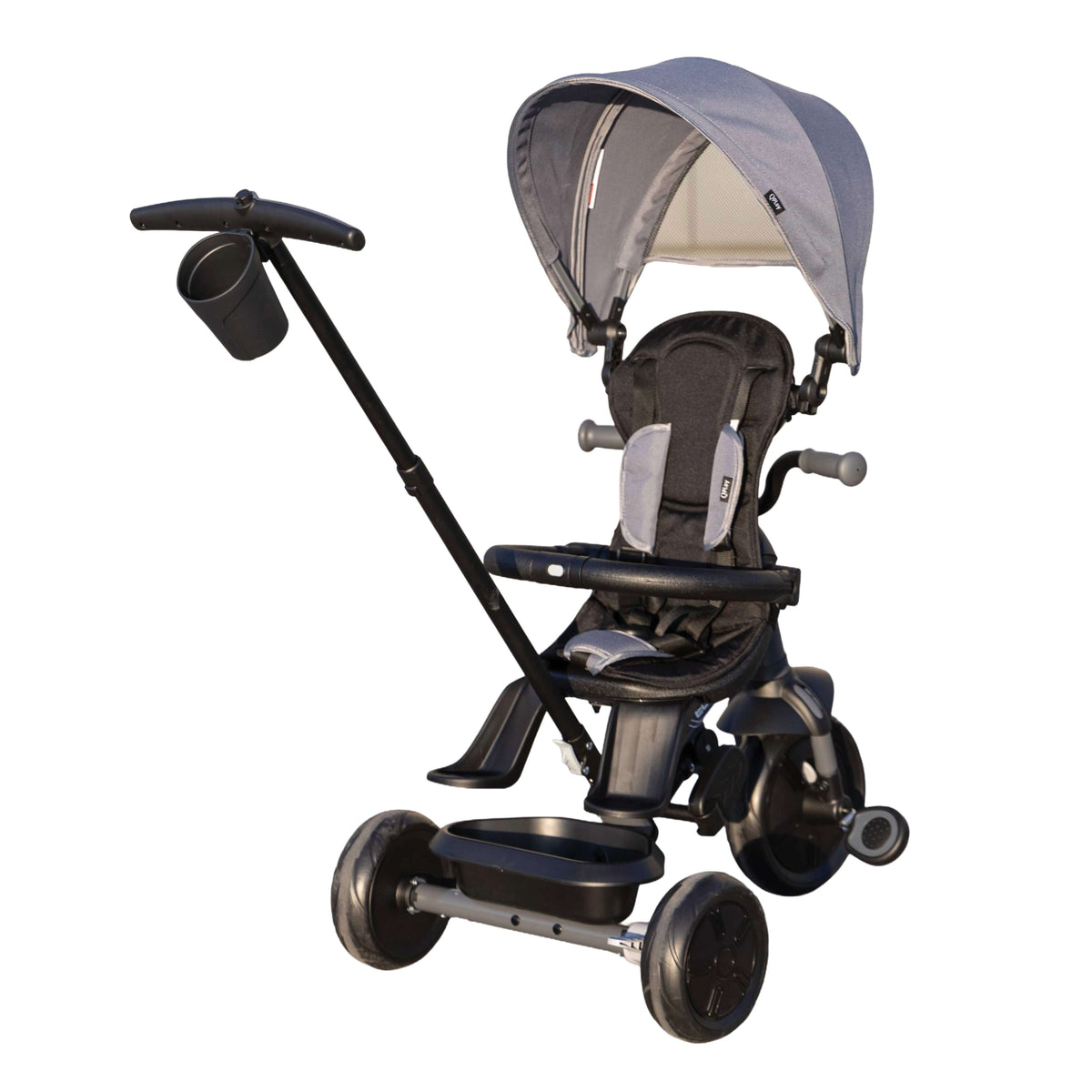 QPlay Elite Platinum 6-in-1 Tricycle – Grey – view 12