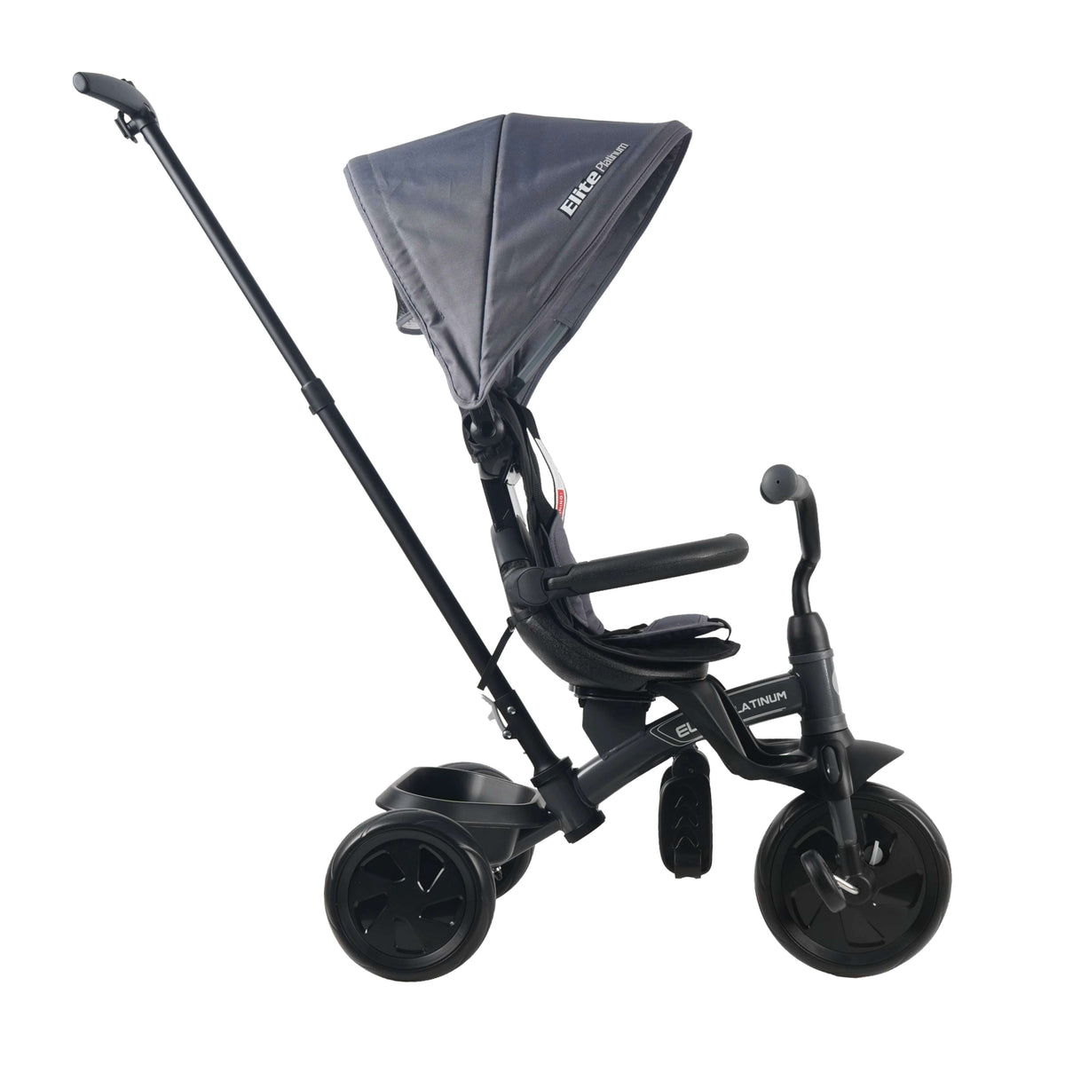 QPlay Elite Platinum 6-in-1 Tricycle – Grey – view 9