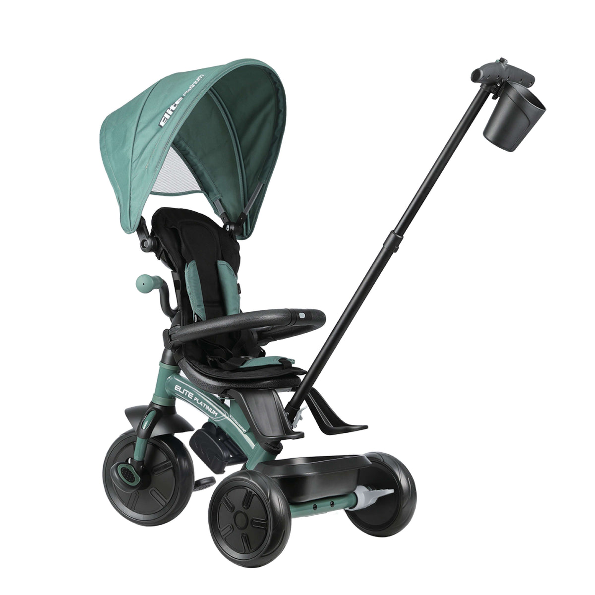 QPlay Elite Platinum 6-in-1 Tricycle – Green – view 6
