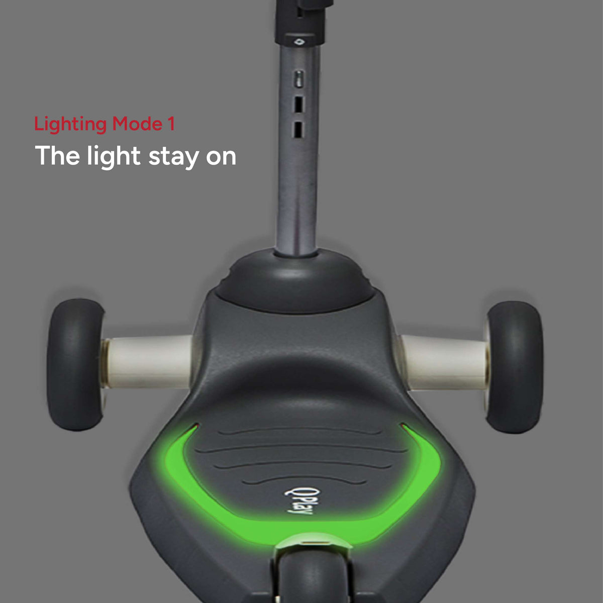 QPlay Mika LED Scooter – Green – view 3