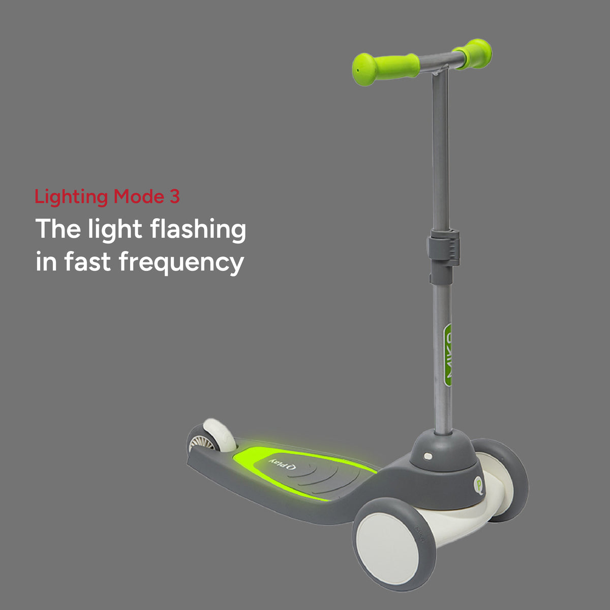 QPlay Mika LED Scooter – Green – view 11