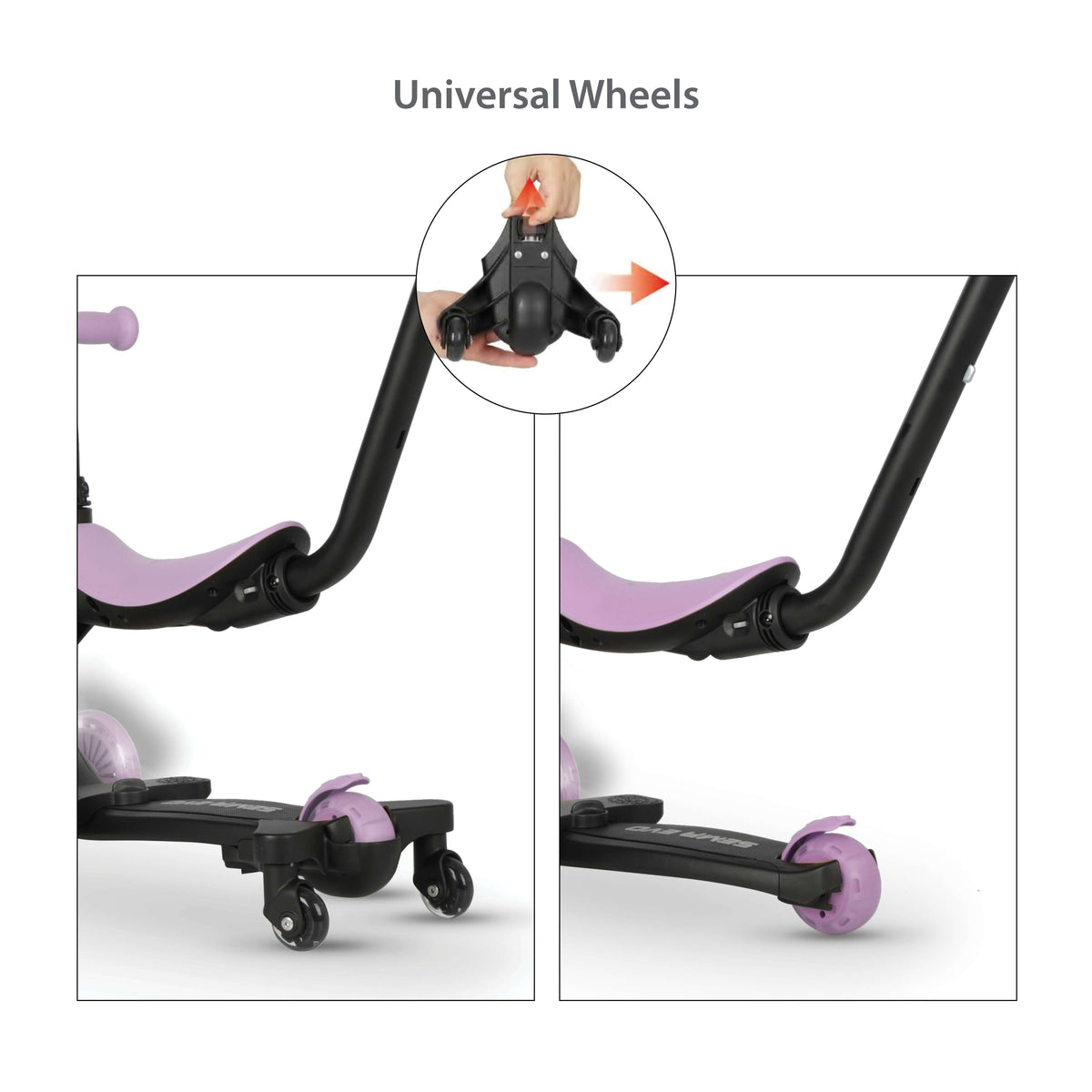 QPlay Sema Evo 5-in-1 Scooter – Violet – view 10