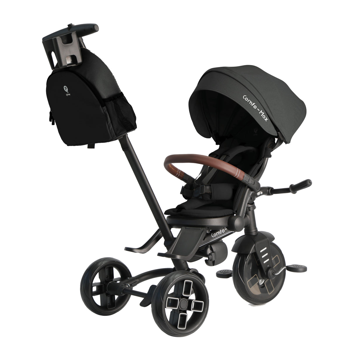 QPlay Comfo Max 7-in-1 Tricycle – Black – view 13