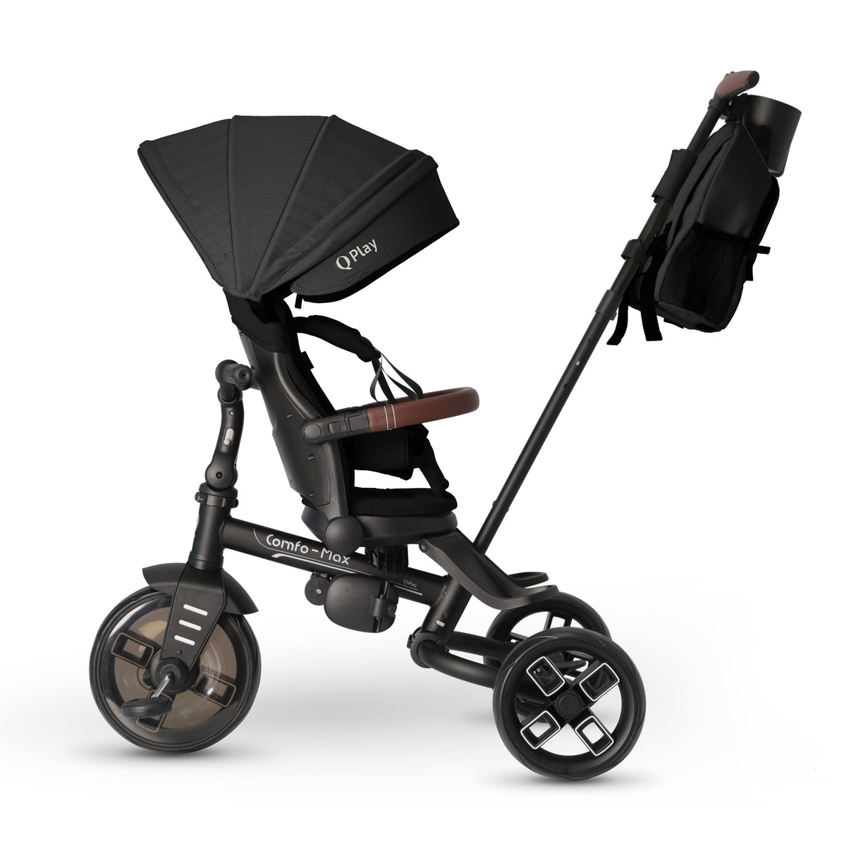 QPlay Comfo Max 7-in-1 Tricycle – Black – view 17