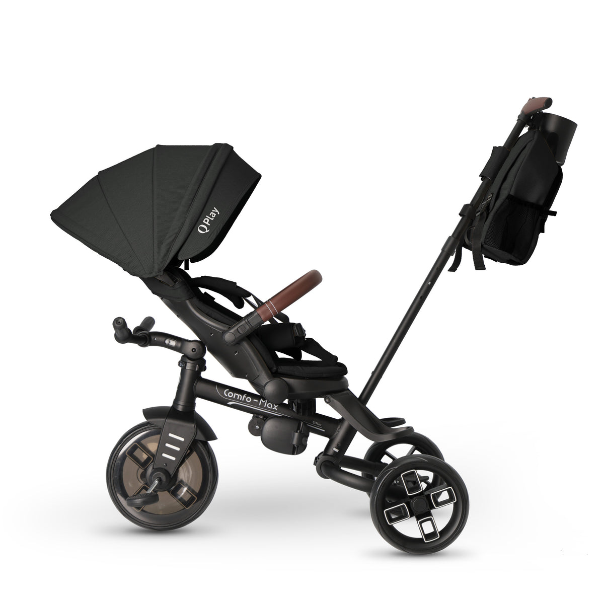 QPlay Comfo Max 7-in-1 Tricycle – Black – view 10