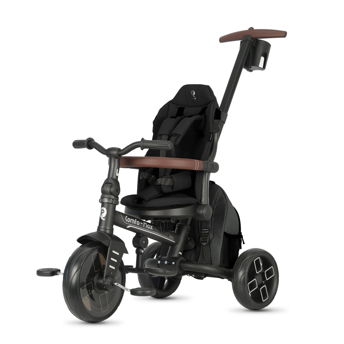 QPlay Comfo Max 7-in-1 Tricycle – Black – view 7