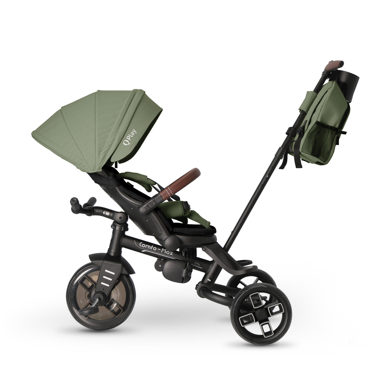 QPlay Comfo Max 7-in-1 Tricycle – Olive Green – view 5