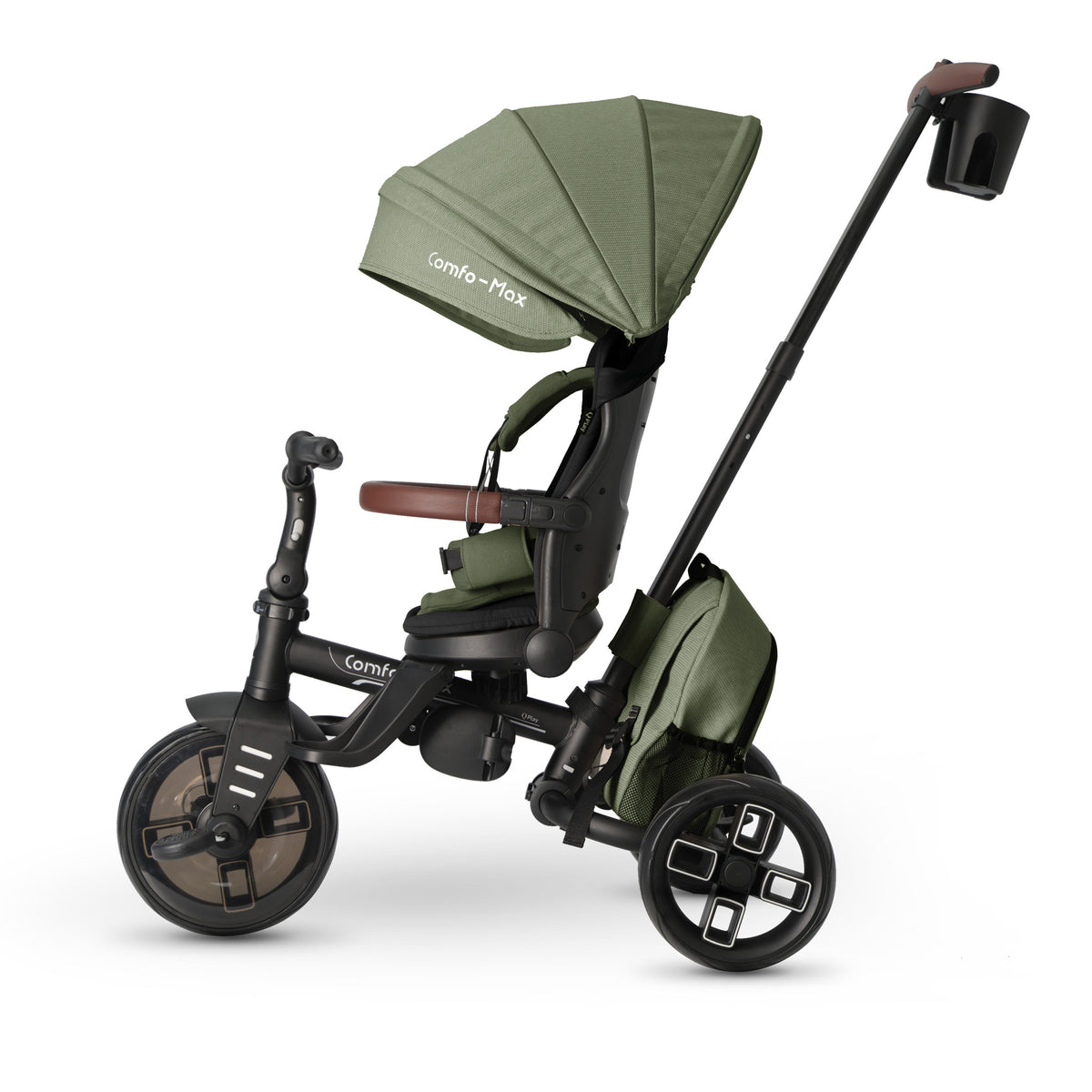 QPlay Comfo Max 7-in-1 Tricycle – Olive Green – view 6