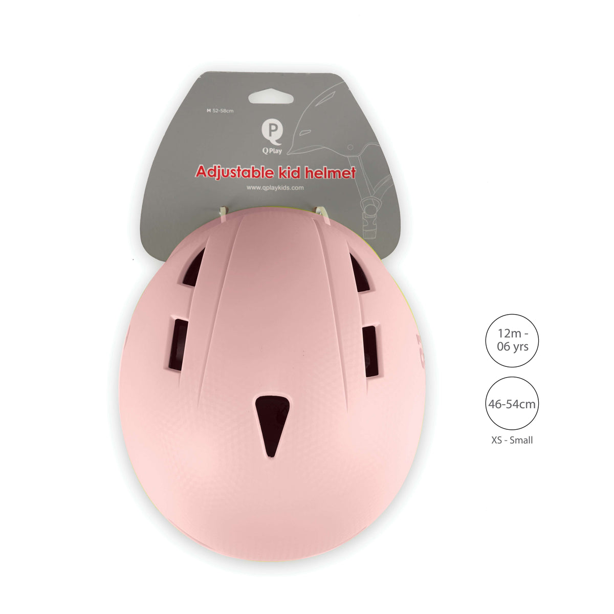 QPlay Manbo Kids Helmet – Coral Pink – view 4