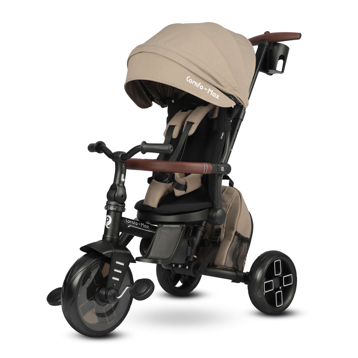 QPlay Comfo Max 7-in-1 Tricycle – Coffee – view 1