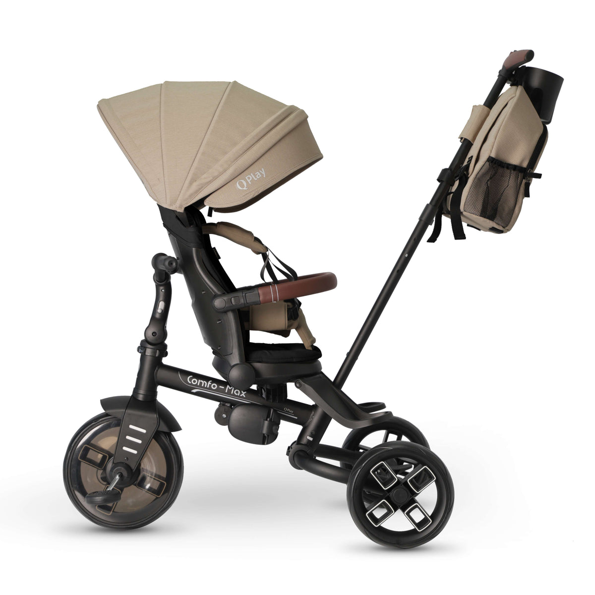 QPlay Comfo Max 7-in-1 Tricycle – Coffee – view 11