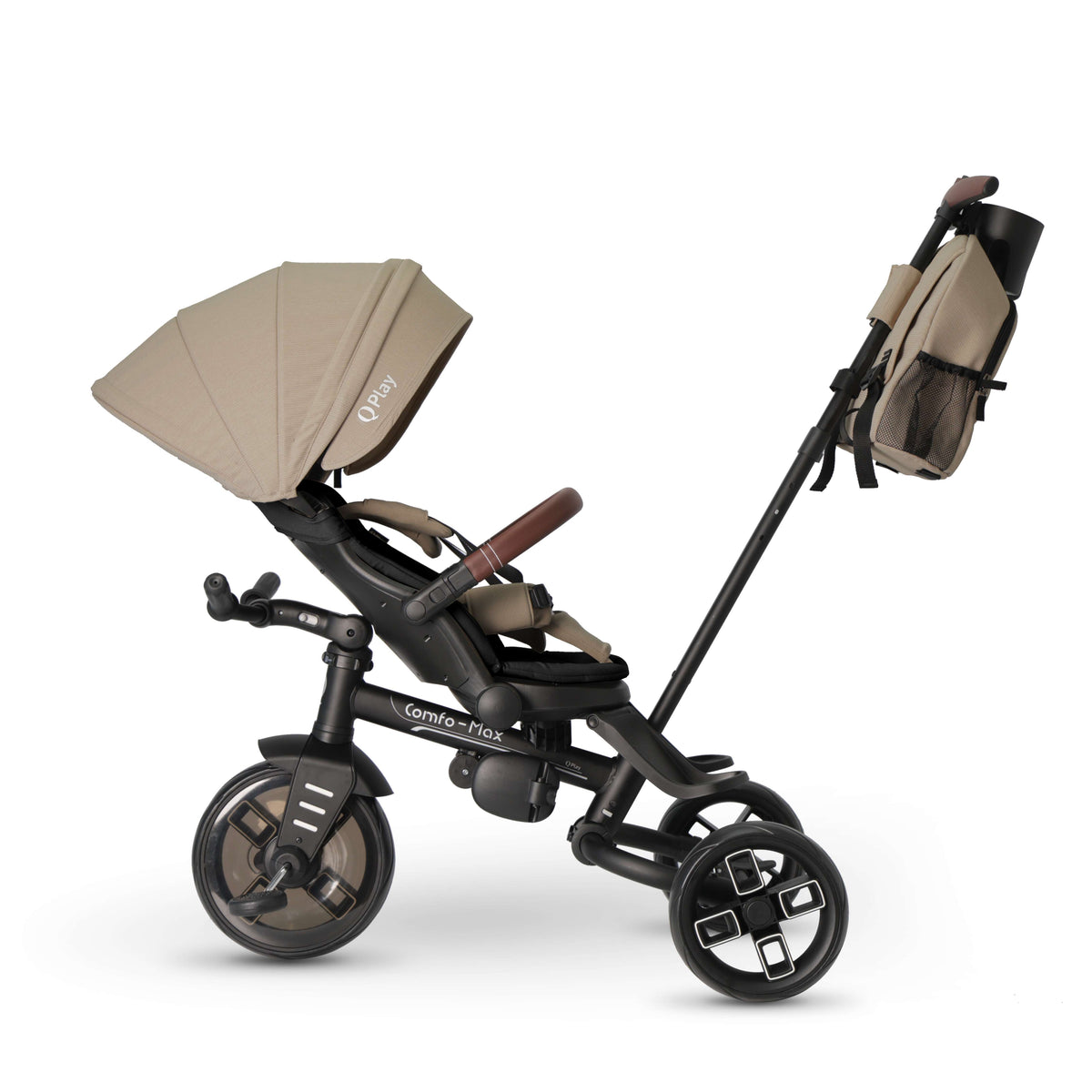 QPlay Comfo Max 7-in-1 Tricycle – Coffee – view 12