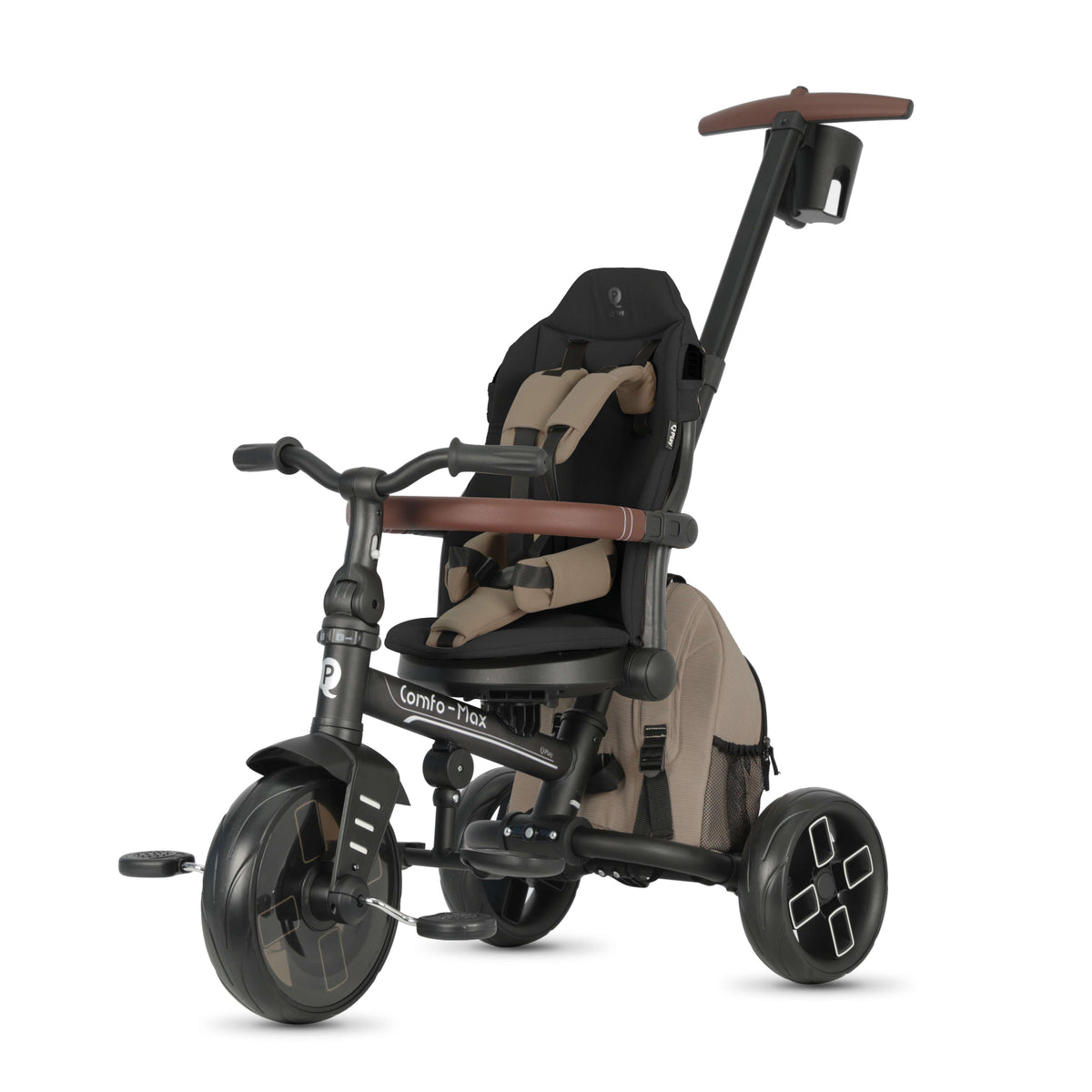 QPlay Comfo Max 7-in-1 Tricycle – Coffee – view 3