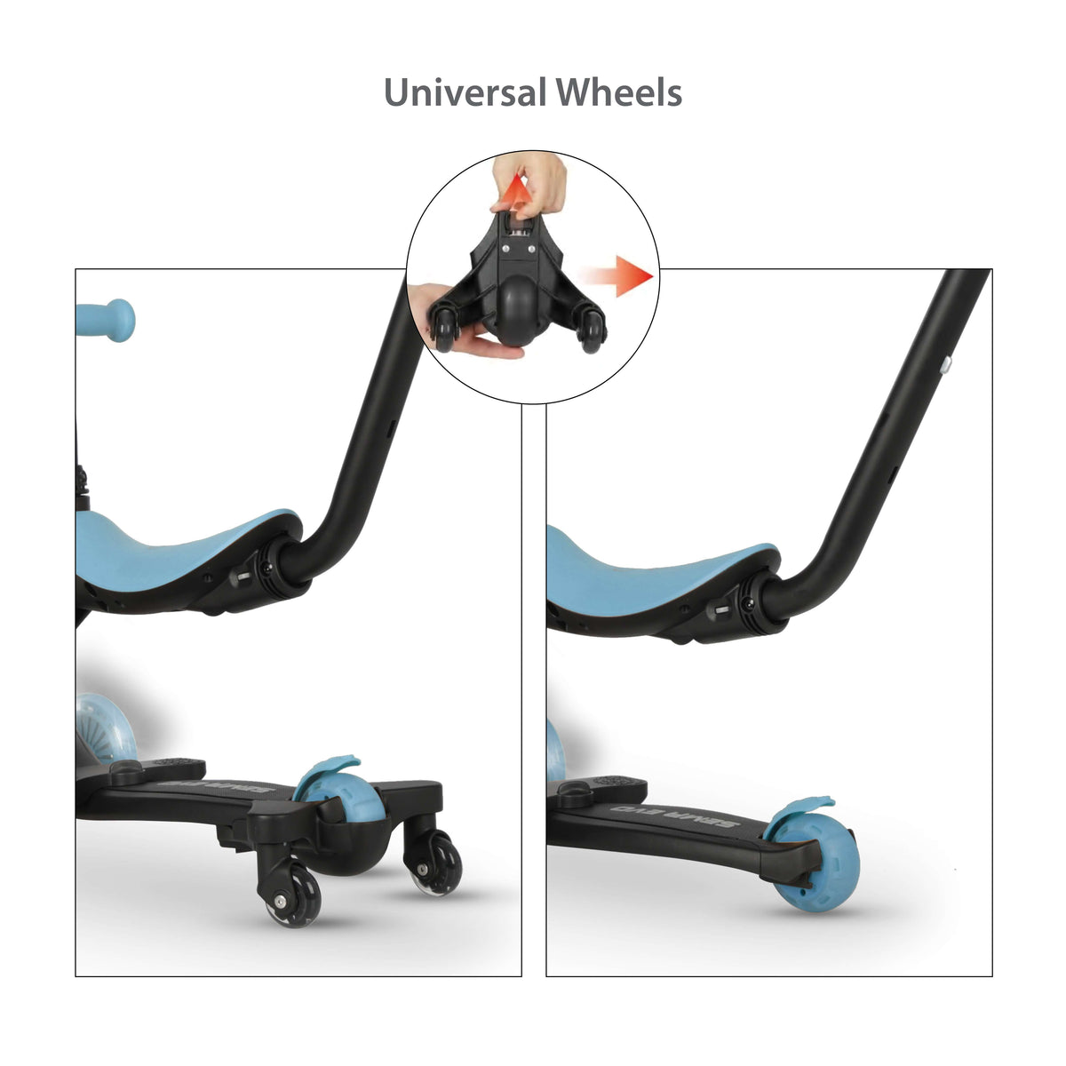 QPlay Sema Evo 5-in-1 Scooter – Sky Blue – view 8