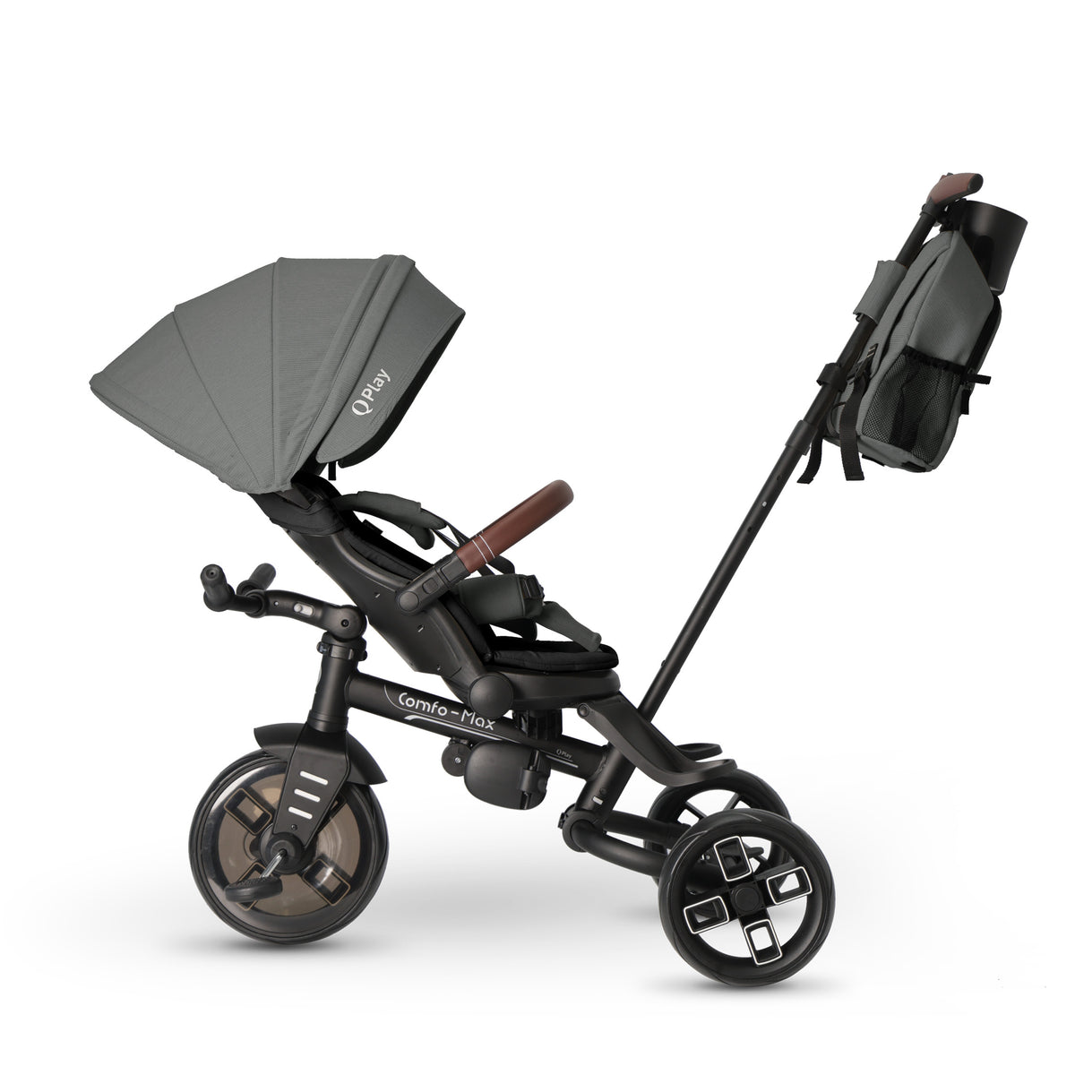 QPlay Comfo Max 7-in-1 Tricycle – Grey – view 16
