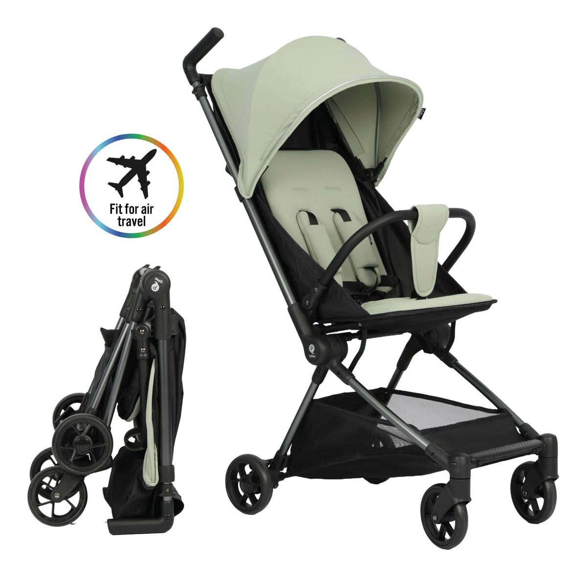 QPlay Mega Pro Stroller – Green – view 2